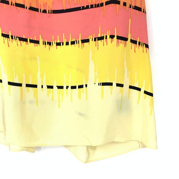 Tibi Top Women's Sz 10 Racerback Silk Striped Pattern Sleeveless Multicolor NWT - Picture 6 of 9